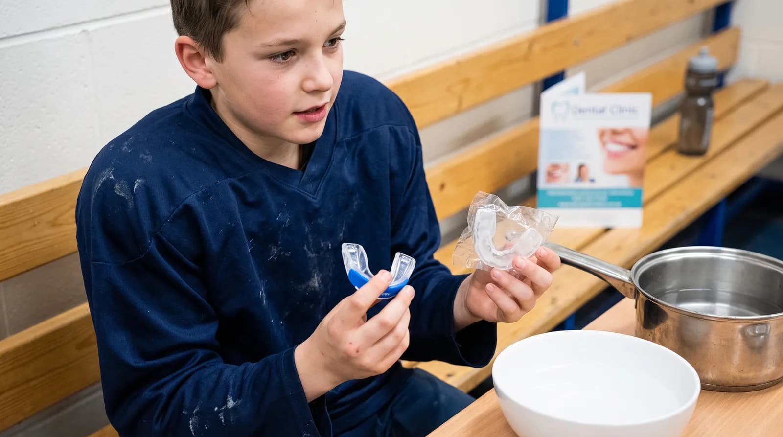 Custom mouthguard vs boil and bite mouthguard for a young athlete
